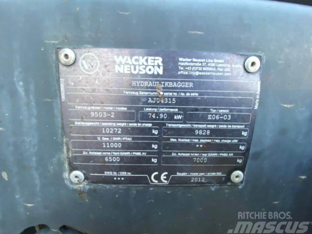 Wacker Neuson 9503-2 WD Mobilbagger Klima Löffel MS08 Hjulgravere
