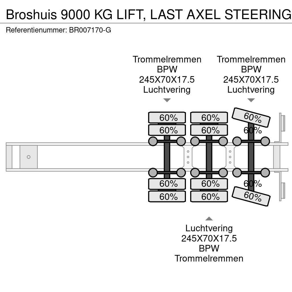 Broshuis 9000 KG LIFT, LAST AXEL STEERING Brønnhenger semi