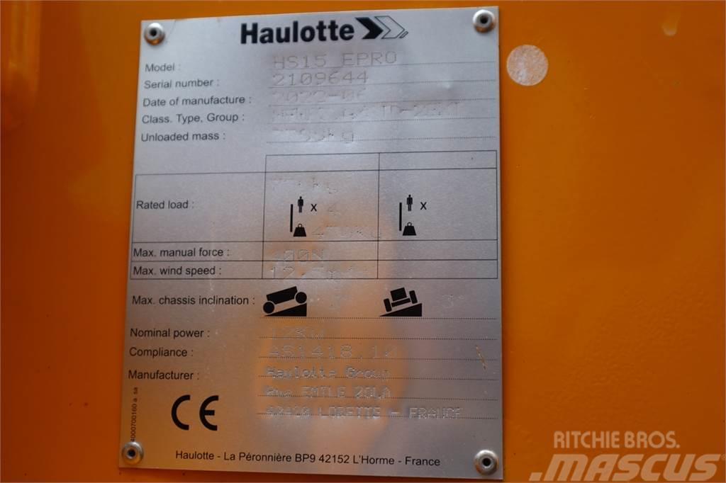 Haulotte HS15EPRO Valid Inspection, *Guarantee! Full Electr Sakselifter