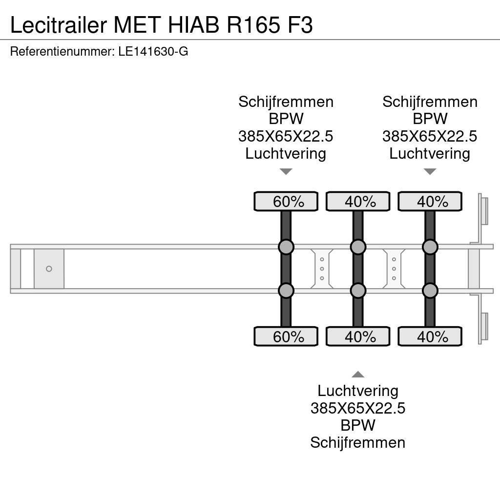 Lecitrailer MET HIAB R165 F3 Planhengere semi