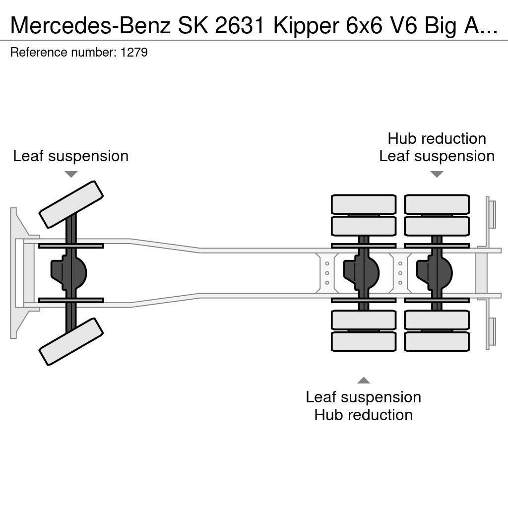 Mercedes-Benz SK 2631 Kipper 6x6 V6 Big Axle's Auxilery Top Cond Tippbil