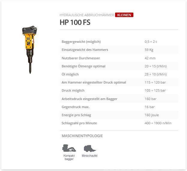 Indeco HP 100 FS Hydrauliske hammere