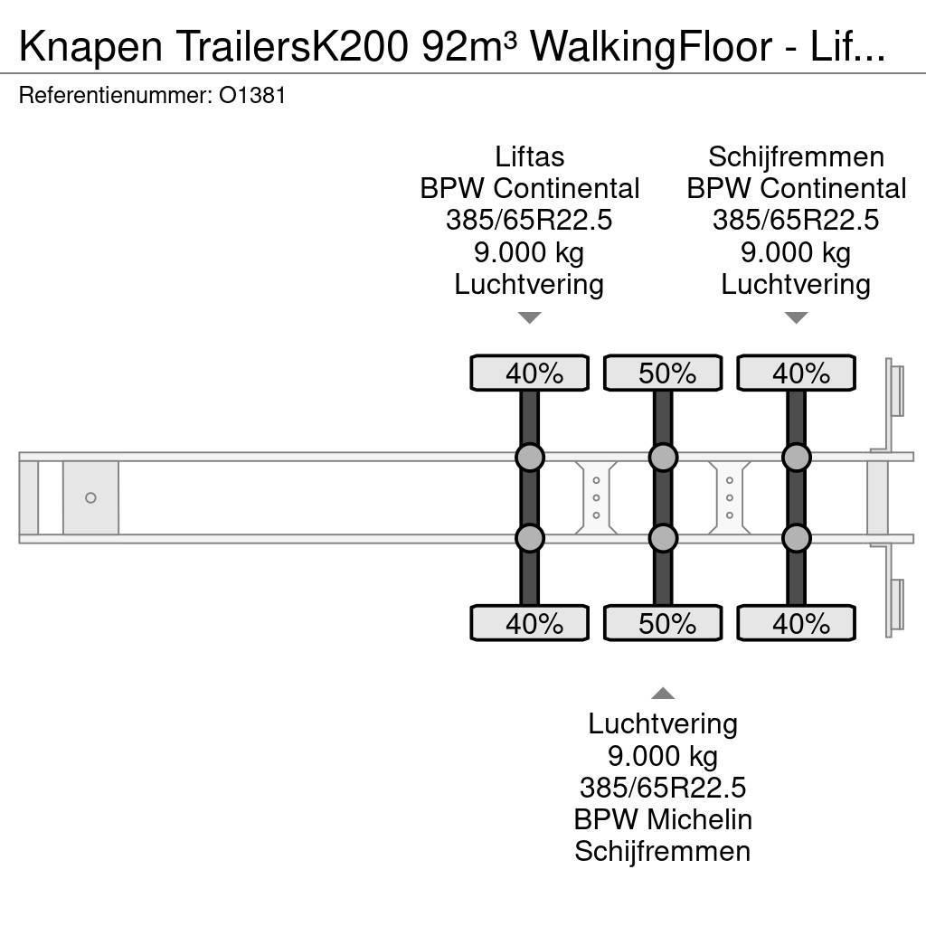 Knapen Trailers K200 92m³ WalkingFloor - LiftAs - Schijfr Walking floor - semi