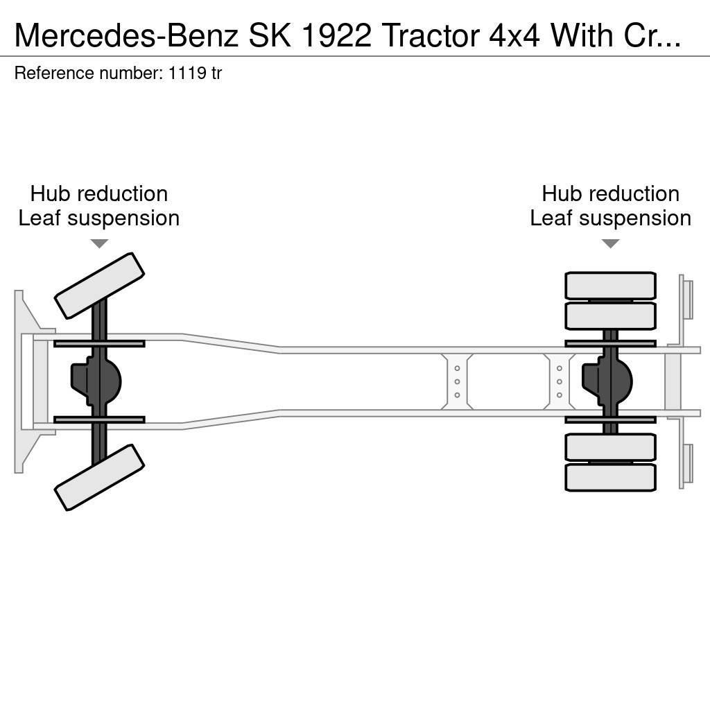 Mercedes-Benz SK 1922 Tractor 4x4 With Crane Full Spring V6 Big Allterreng kraner