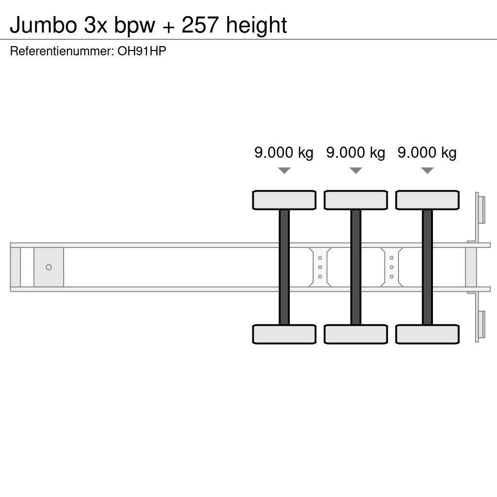 Jumbo 3x bpw + 257 height Gardintrailer