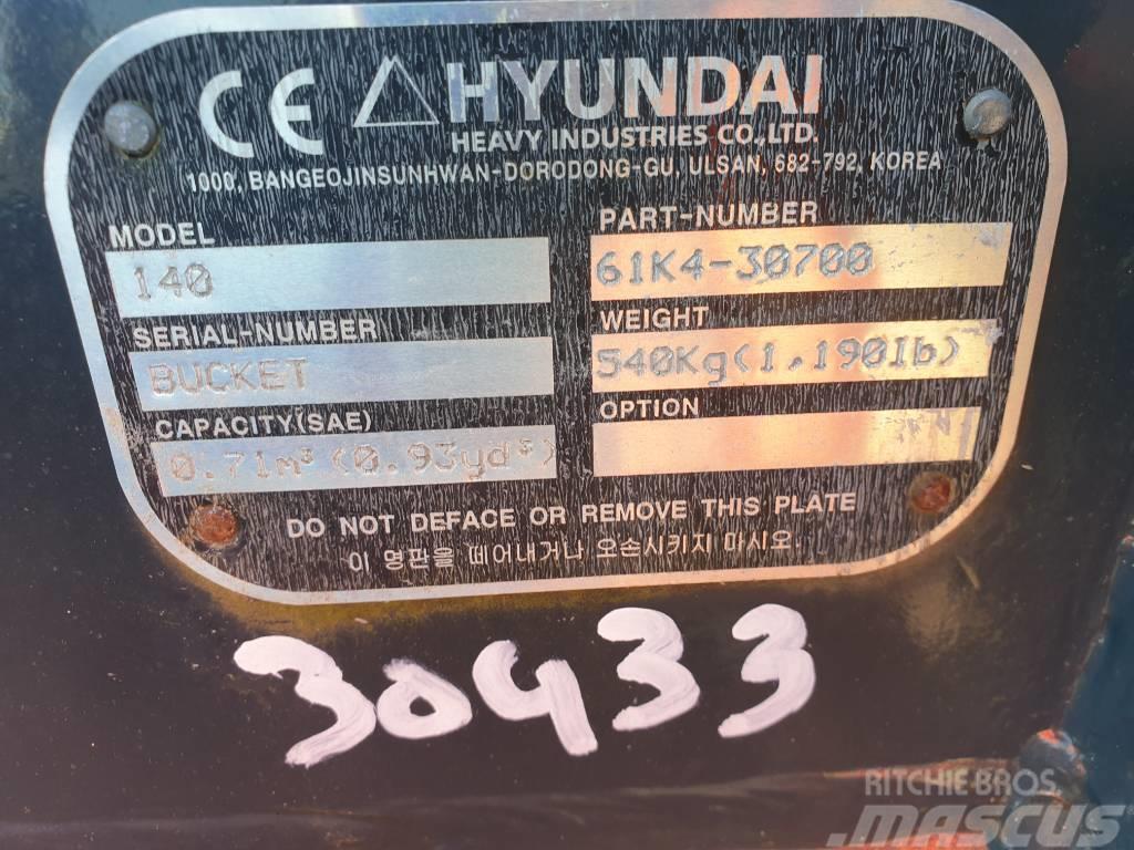 Hyundai Excavator Bucket, 61K4-30700, 140 Skuffer
