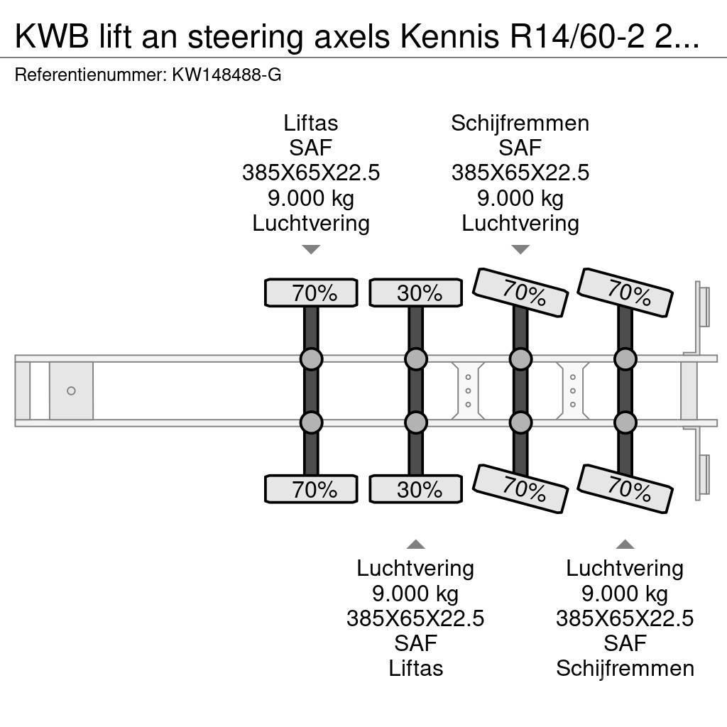  Kwb lift an steering axels Kennis R14/60-2 2015 Planhengere semi