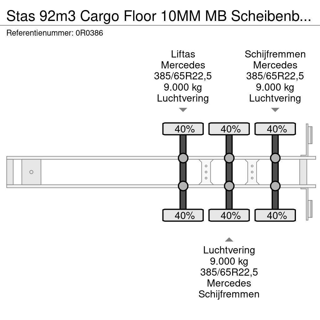 Stas 92m3 Cargo Floor 10MM MB Scheibenbremsen Liftachse Walking floor - semi