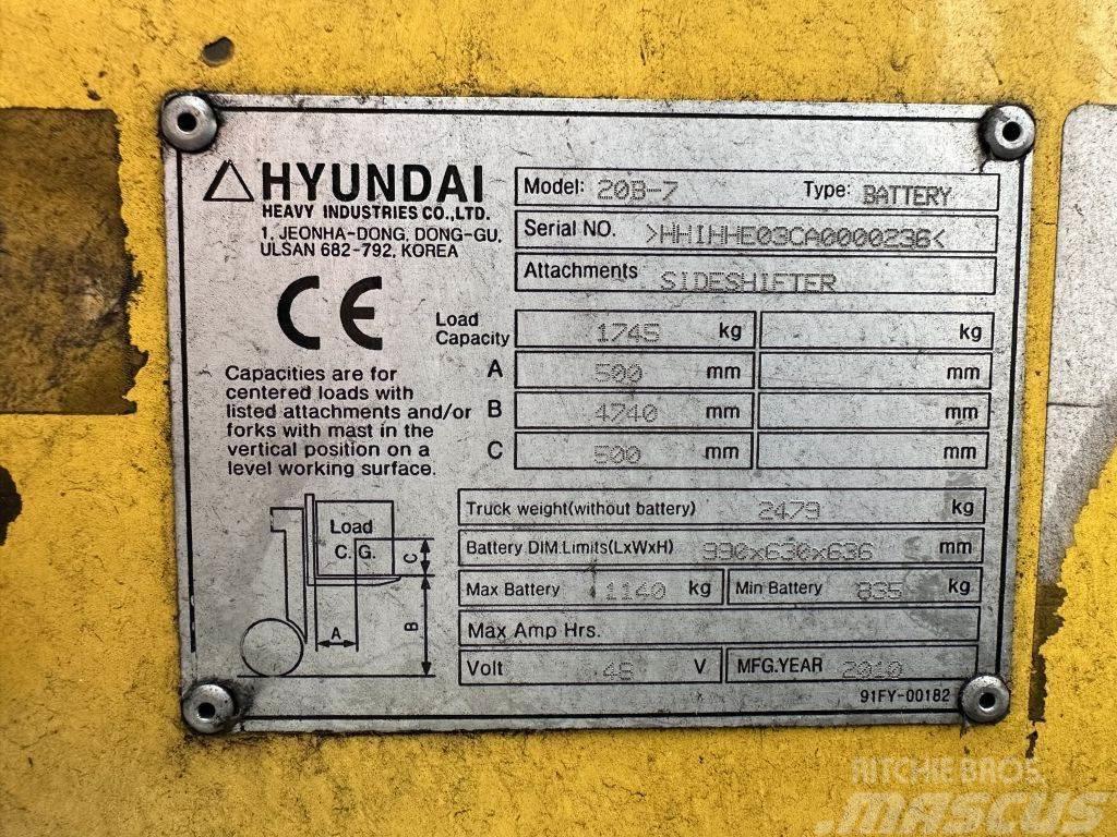 Hyundai 20 B 7 Elektriske trucker