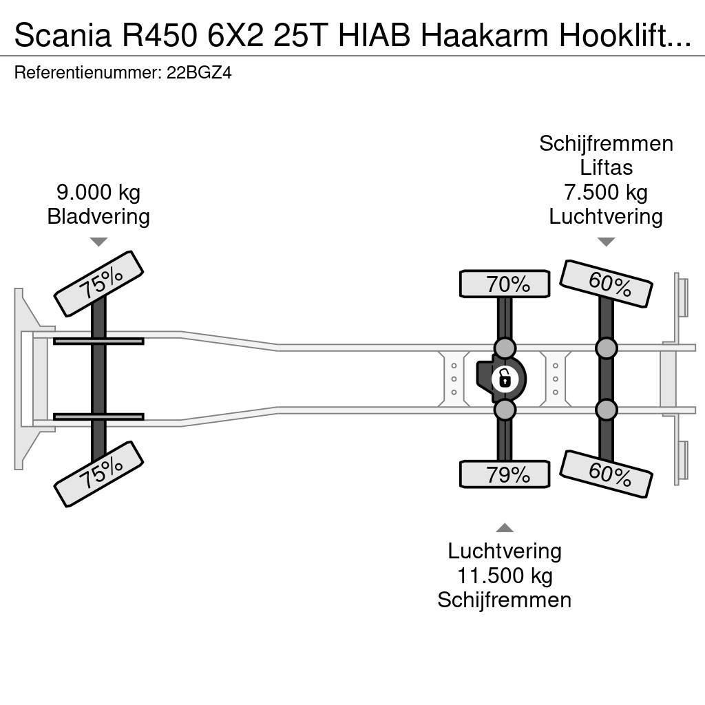 Scania R450 6X2 25T HIAB Haakarm Hooklift Remote, NL Truc Krokbil