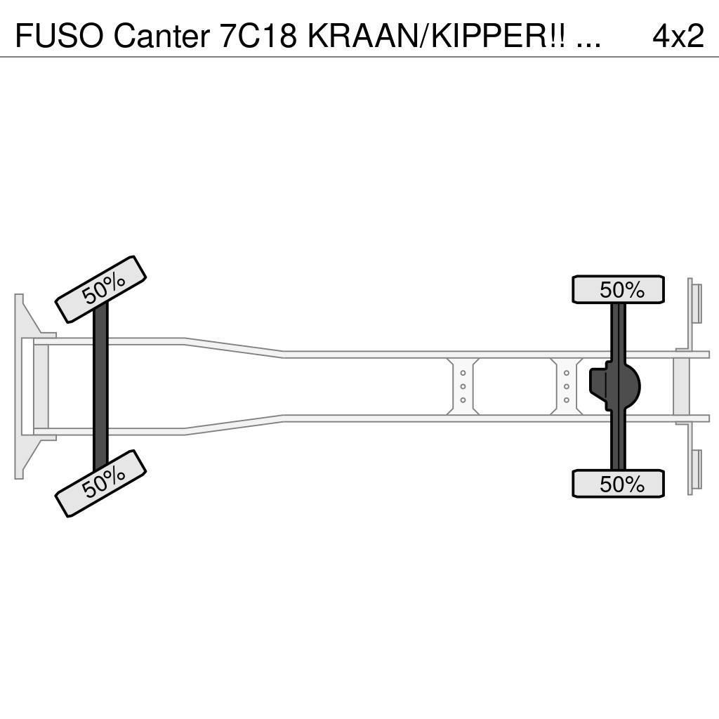 Fuso Canter 7C18 KRAAN/KIPPER!! EURO6!! Allterreng kraner