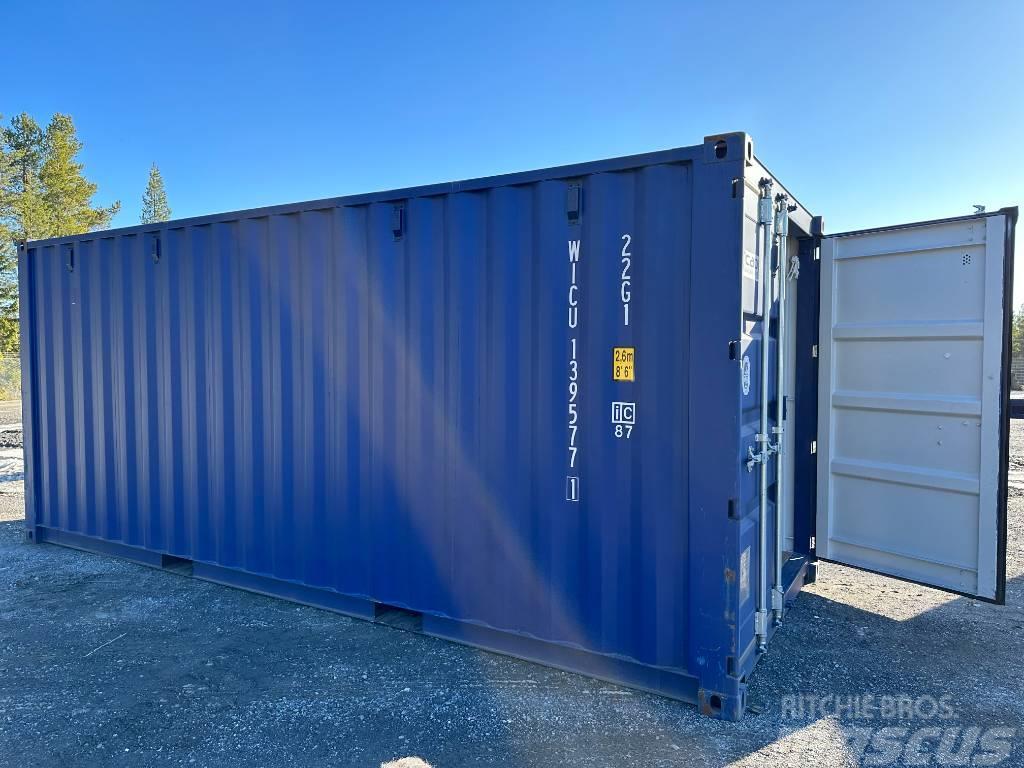  Sjöfartscontainer Container 20fot 20fots nya blå m Shipping containere