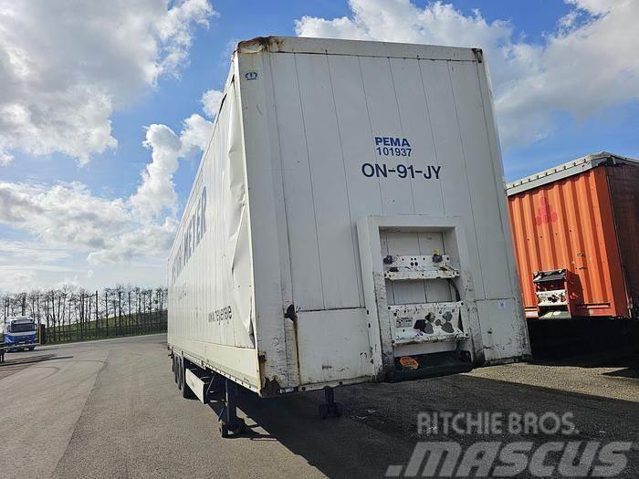 Krone sd | 3 axle mega closed box trailer| damage in fro Andre semitrailere