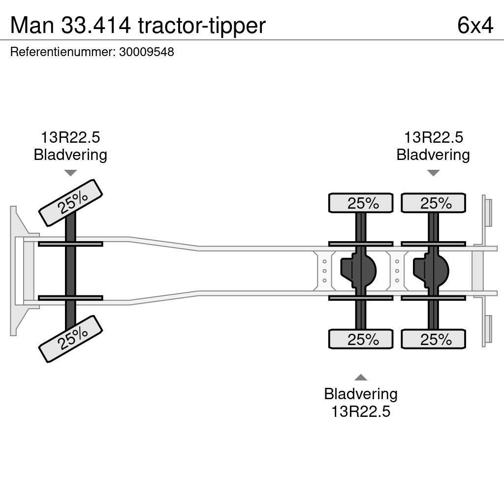 MAN 33.414 tractor-tipper Tippbil