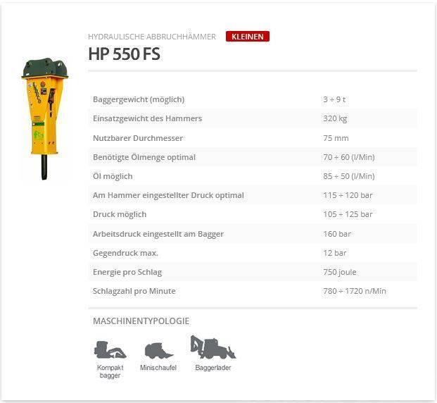 Indeco HP 550 FS Hydrauliske hammere