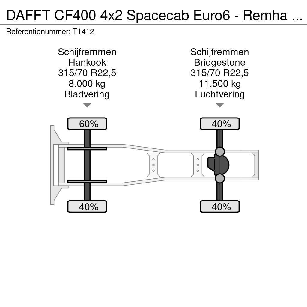 DAF FT CF400 4x2 Spacecab Euro6 - Remha - 615.000km - Trekkvogner
