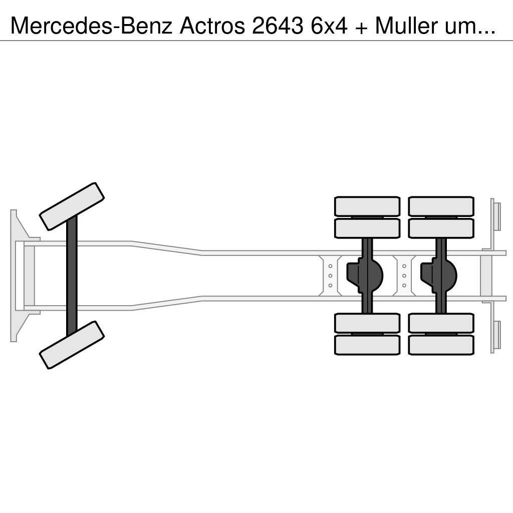 Mercedes-Benz Actros 2643 6x4 + Muller umwelttechniek aufbau Slamsugere