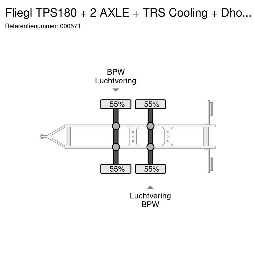 Fliegl TPS180 + 2 AXLE + TRS Cooling + Dhollandia Lift Skaphengere Frys/kjøl/varme