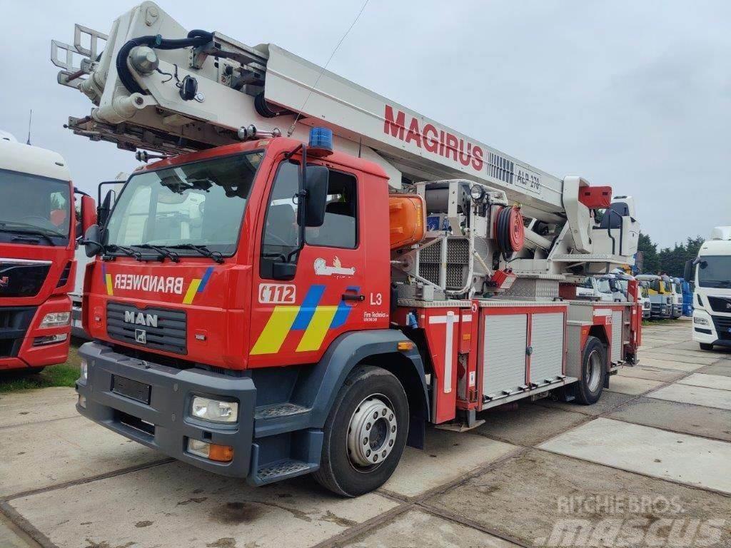 MAN 18.284 Magirus Hoogwerker / Firetruck / Ladderwage Brannbil