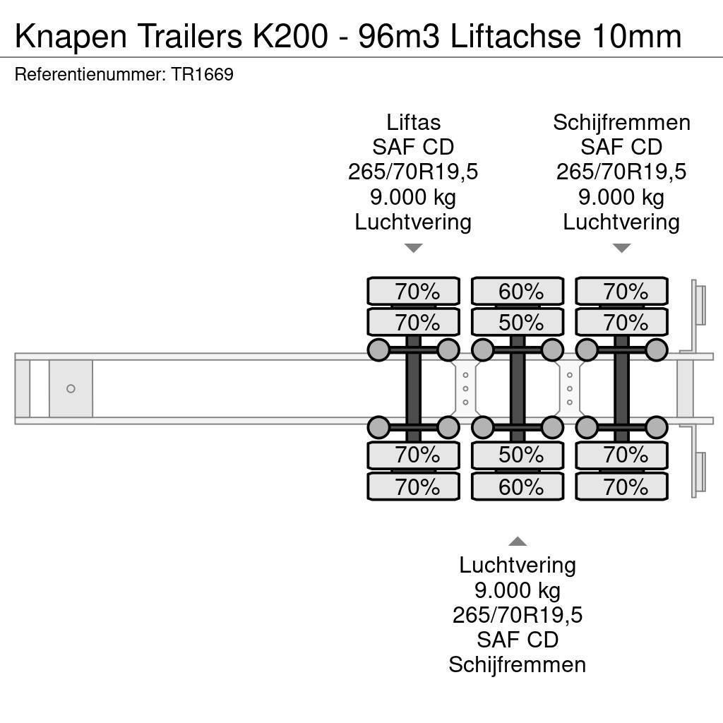 Knapen Trailers K200 - 96m3 Liftachse 10mm Walking floor - semi