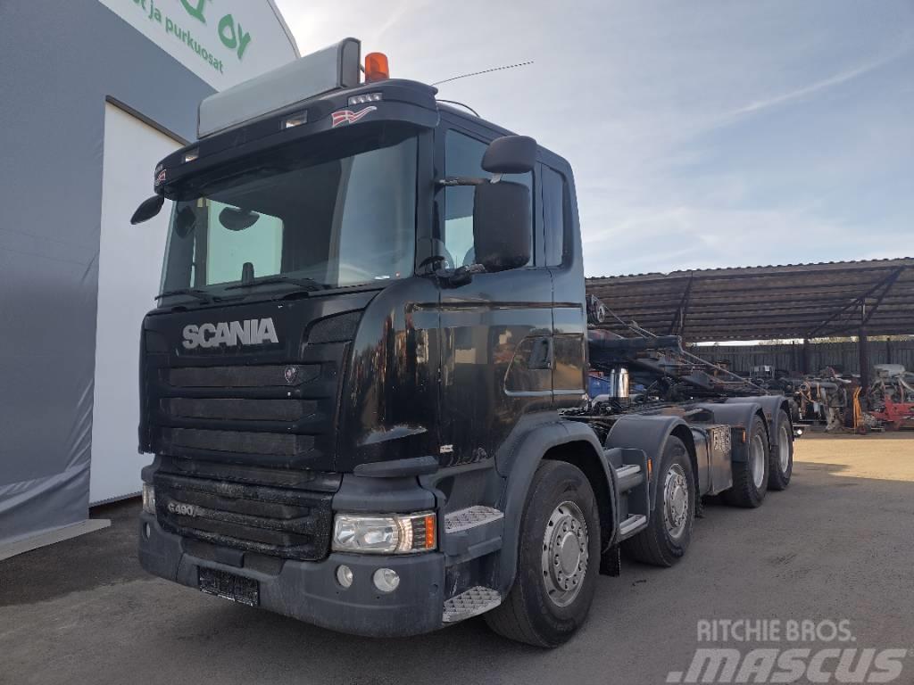 Scania R490 8x4 vaijerilaite,Euro6 Kabelløft lastebiler