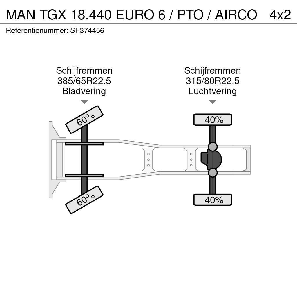 MAN TGX 18.440 EURO 6 / PTO / AIRCO Trekkvogner