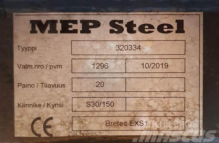  MEP Steel BRETEC EXS1 ISKUVASARAN KIINNIKELEVY S30 Hurtigkoblinger