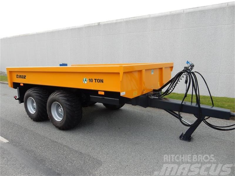 Tinaz 10 tons dumpervogn med hydr. bagklap - 40 cm sider Andre Park- og hagemaskiner
