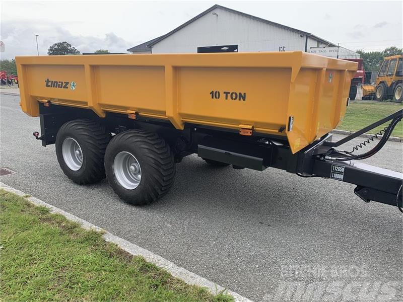 Tinaz 10 tons dumpervogn med hydr. bagklap - 60 cm sider Andre Park- og hagemaskiner