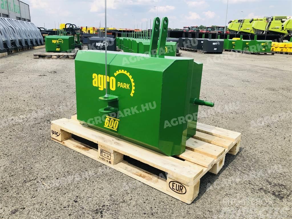  600 kg front hitch weight, in green color Front lodd