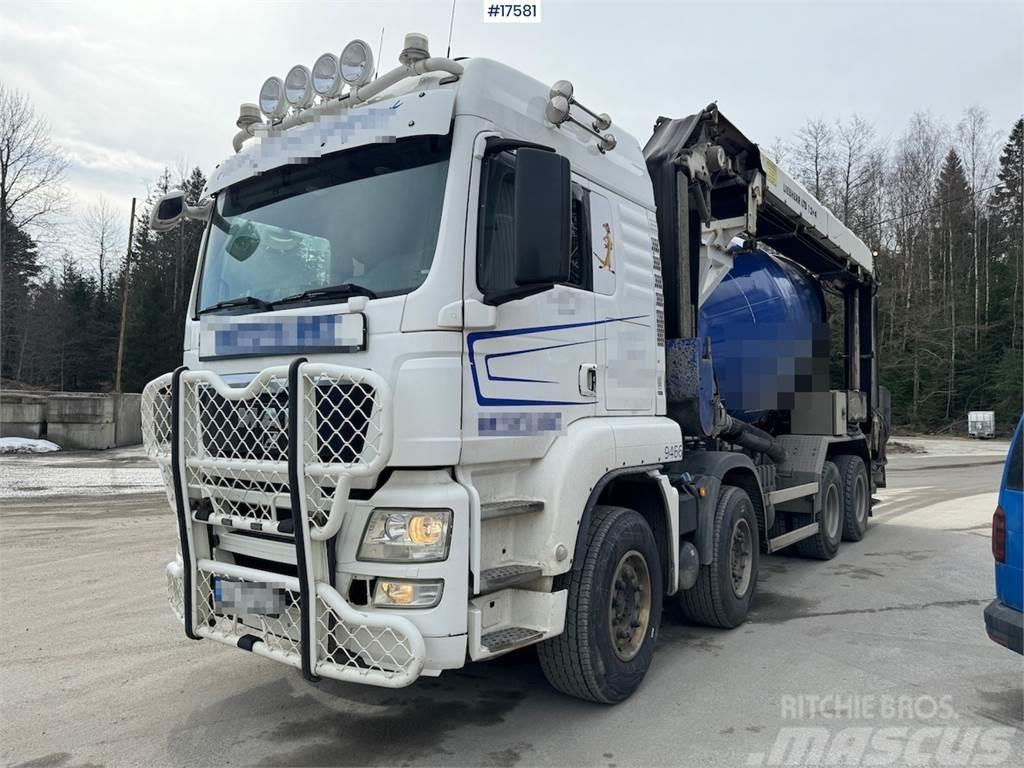 MAN TGS 35.540 8x4 concrete truck with band WATCH VIDE Betongbiler