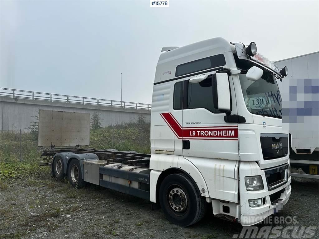 MAN TGX 26.480 6x2 Container truck w/ lift. Rep object Containerbil