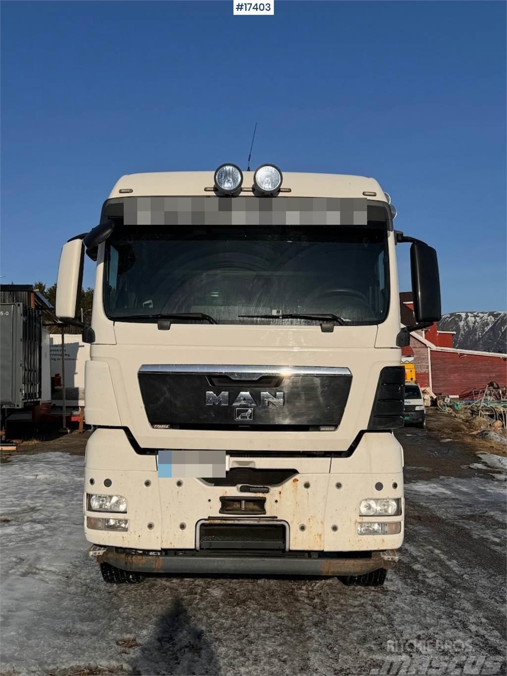 MAN TGX 35.480 8x4 flatbed truck w/ driving bridges Planbiler