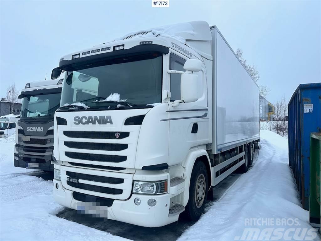 Scania G450 6x2 Box truck w/ fridge/freezer unit. Skapbiler