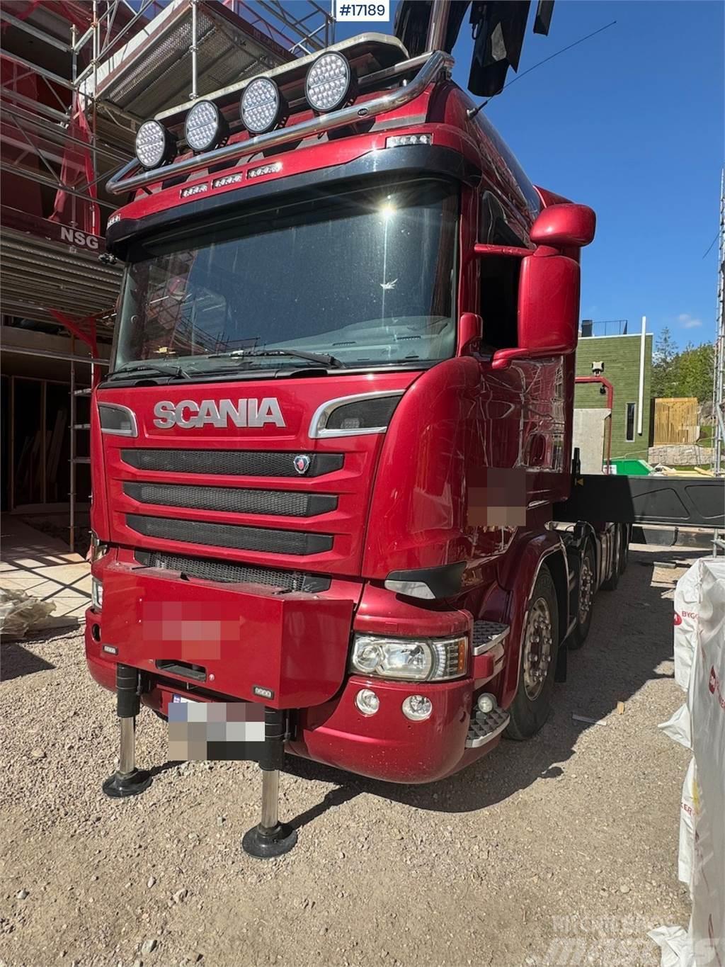 Scania R520 combi truck w/ 92 t/m Palfinger crane. Jib an Kranbil