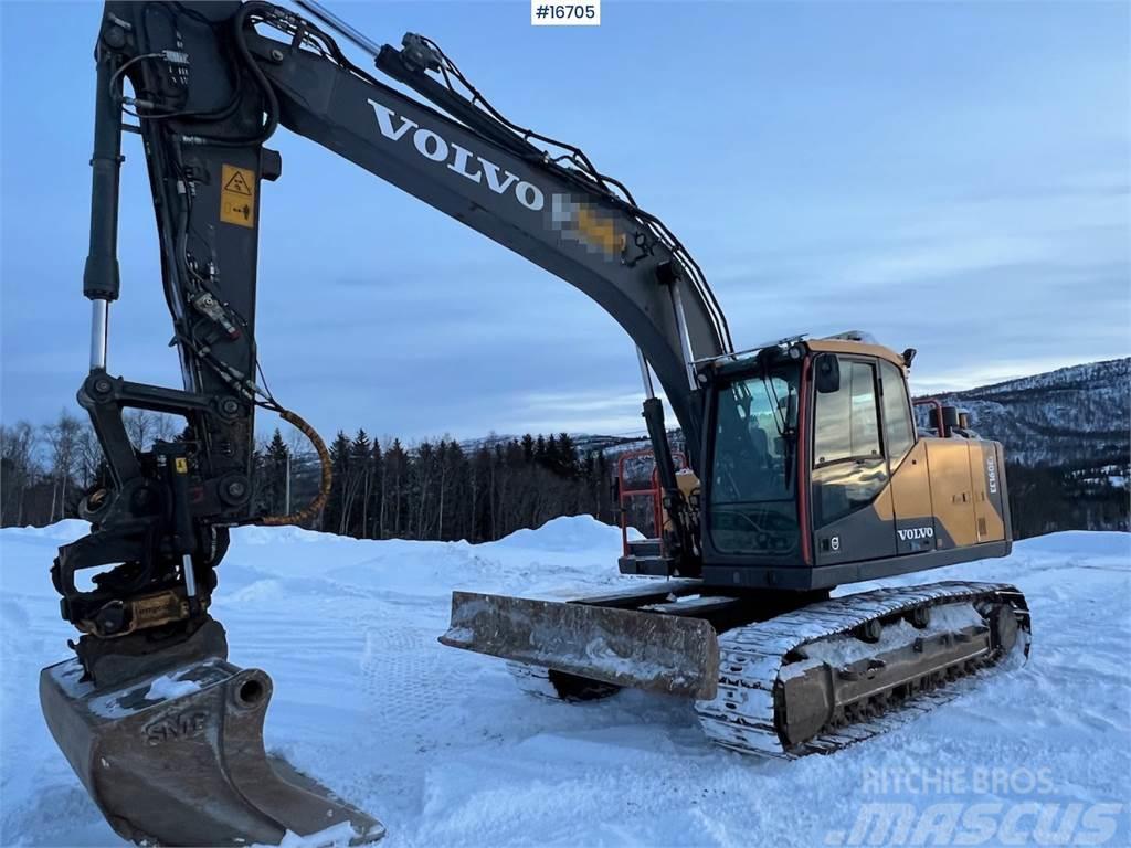 Volvo EC160EL crawler excavator w/ rototilt and grader b Beltegraver