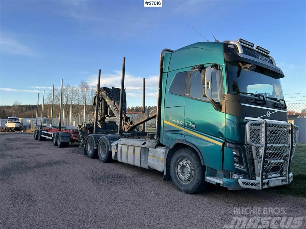 Volvo FH16 Timber truck with trailer and crane Tømmerbiler