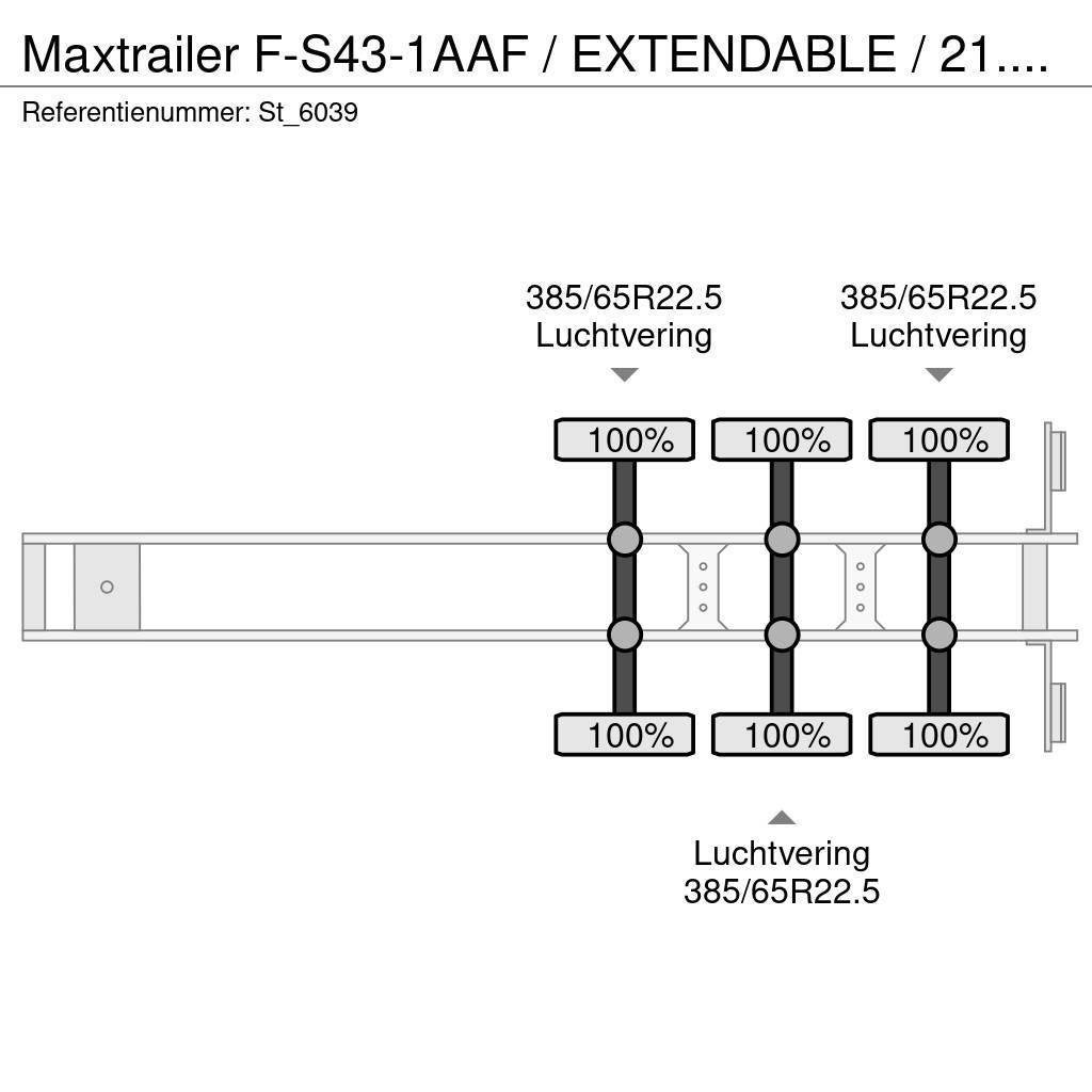 MAX Trailer F-S43-1AAF / EXTENDABLE / 21.10 mtr / TE KOOP - TE Andre semitrailere