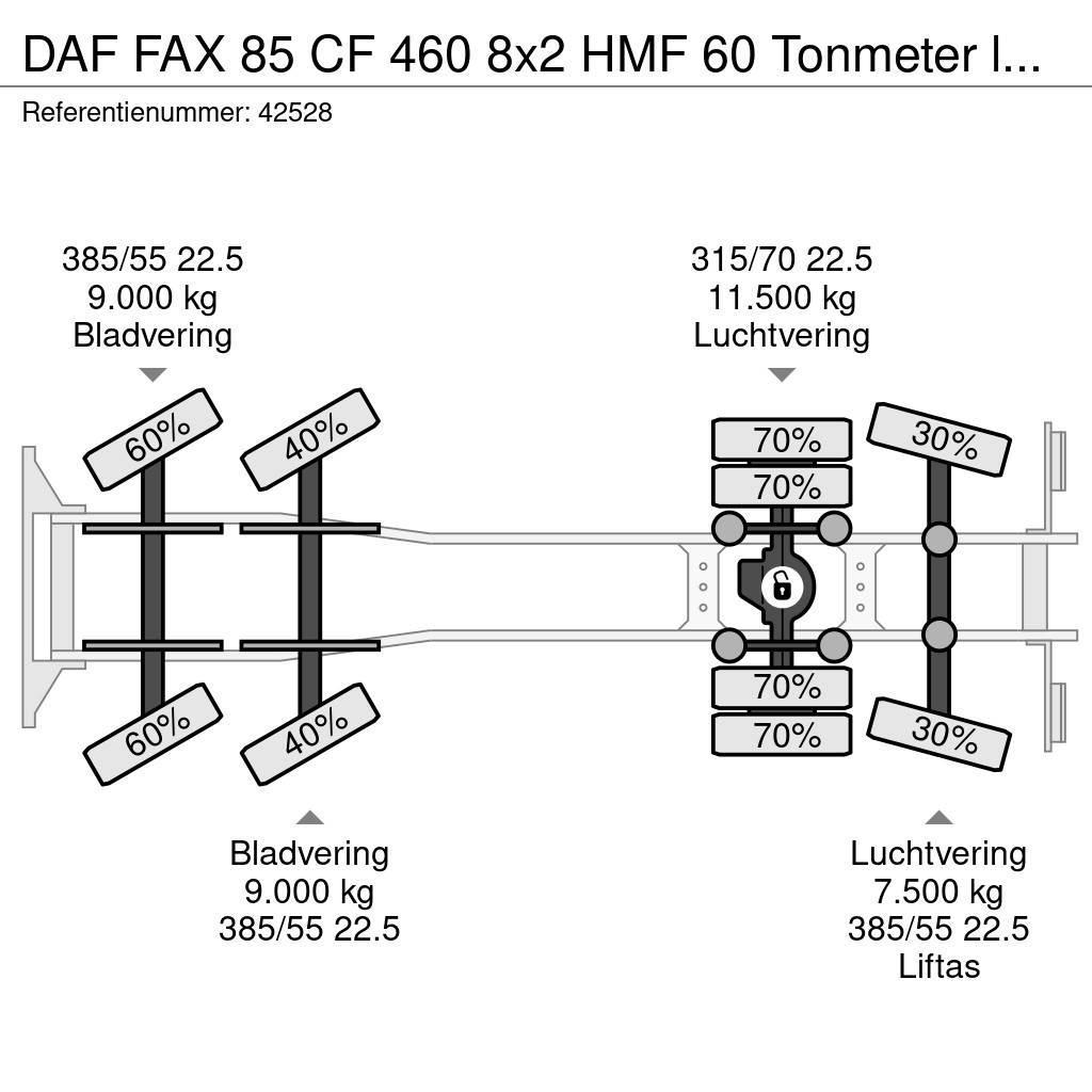 DAF FAX 85 CF 460 8x2 HMF 60 Tonmeter laadkraan Allterreng kraner