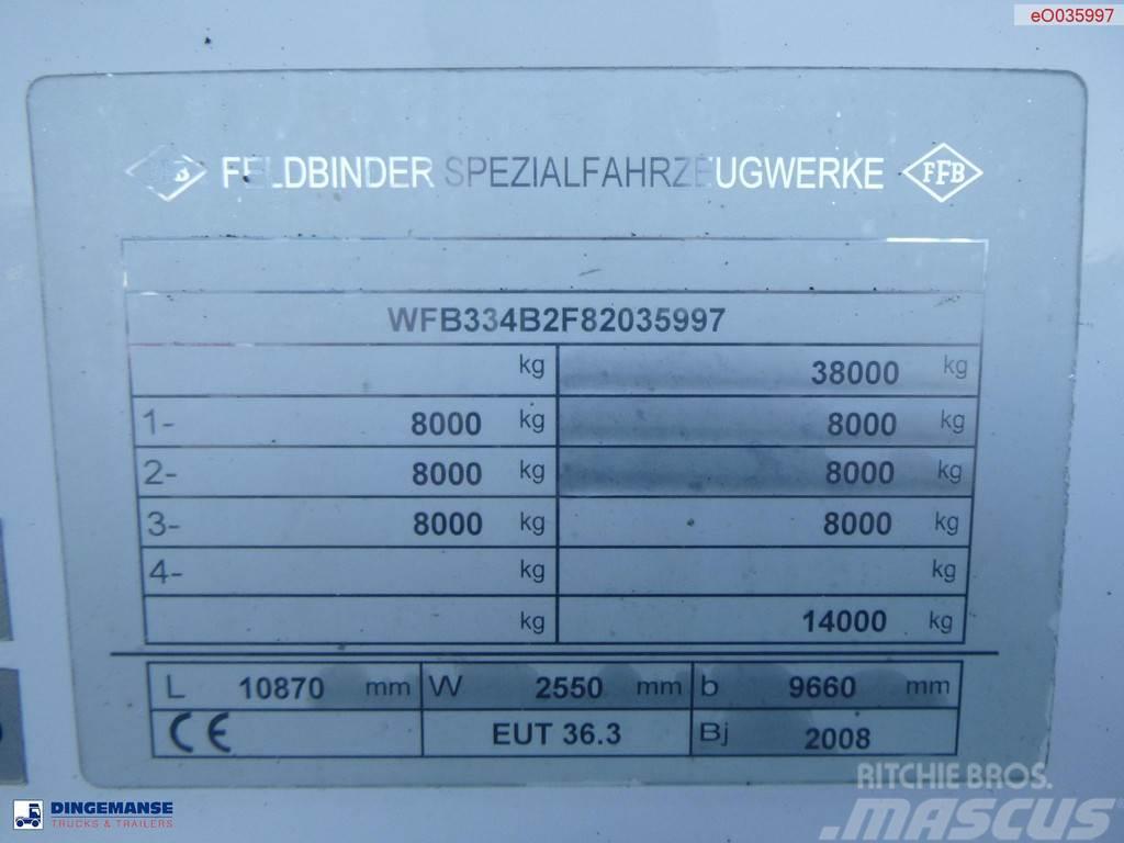 Feldbinder Powder tank alu 36 m3 / 1 comp + compressor Tanksemi