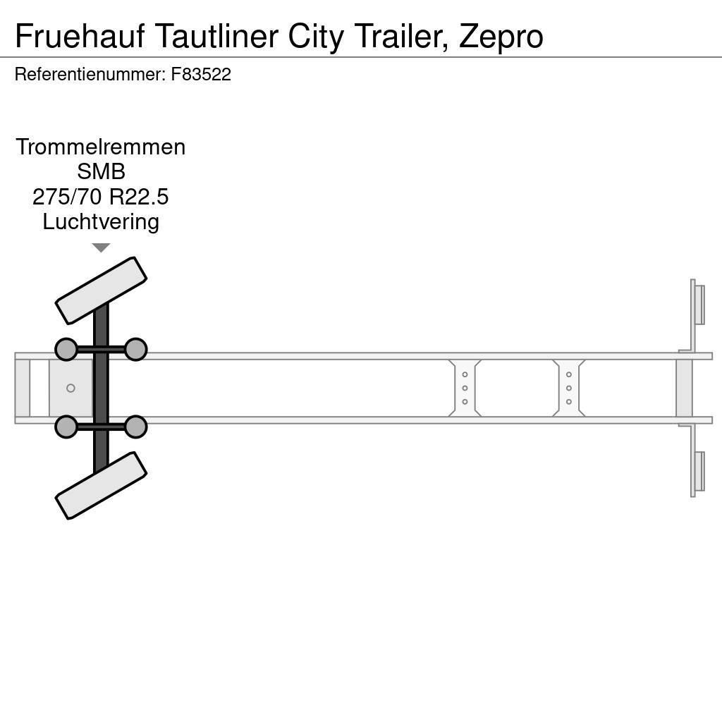 Fruehauf Tautliner City Trailer, Zepro Gardintrailer