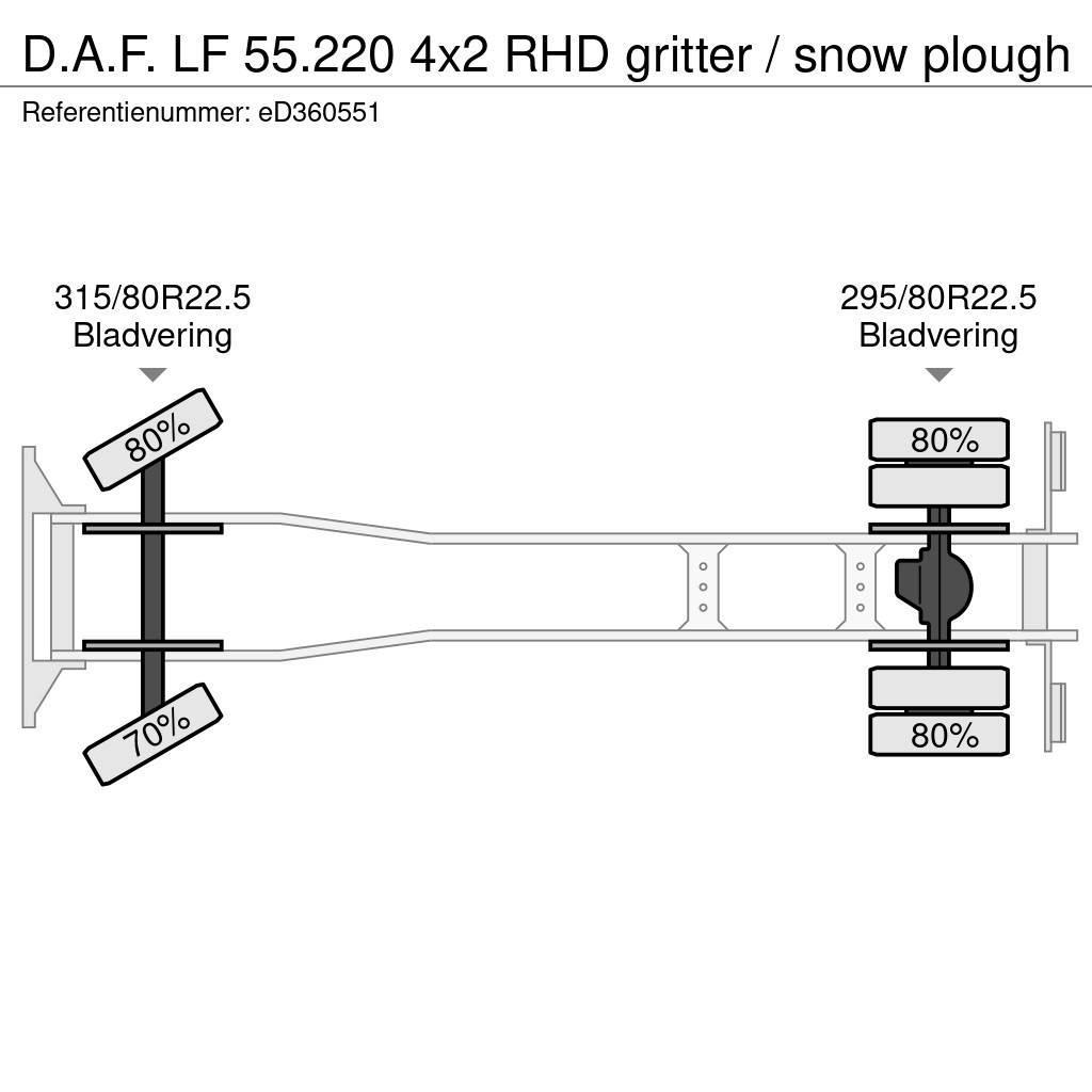 DAF LF 55.220 4x2 RHD gritter / snow plough Slamsugere