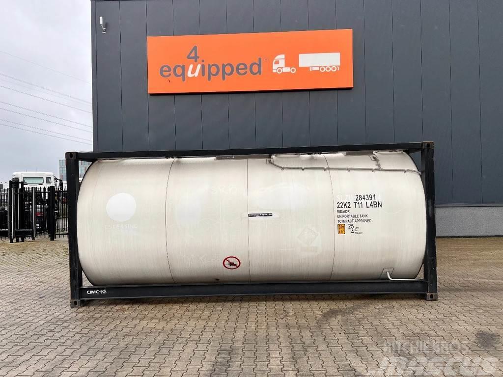 CIMC tankcontainers TOP: ONE WAY/NEW 20FT ISO tankconta Tank containere