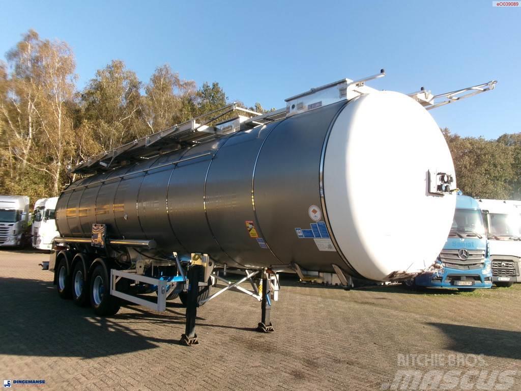 Feldbinder Chemical tank inox 37.5 m3 / 1 comp Tanksemi
