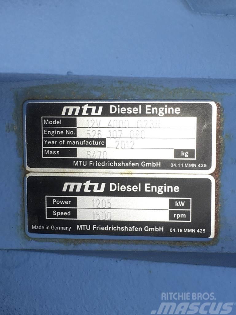 MTU 12V4000 G23R GENERATOR 1550KVA USED Diesel Generatorer