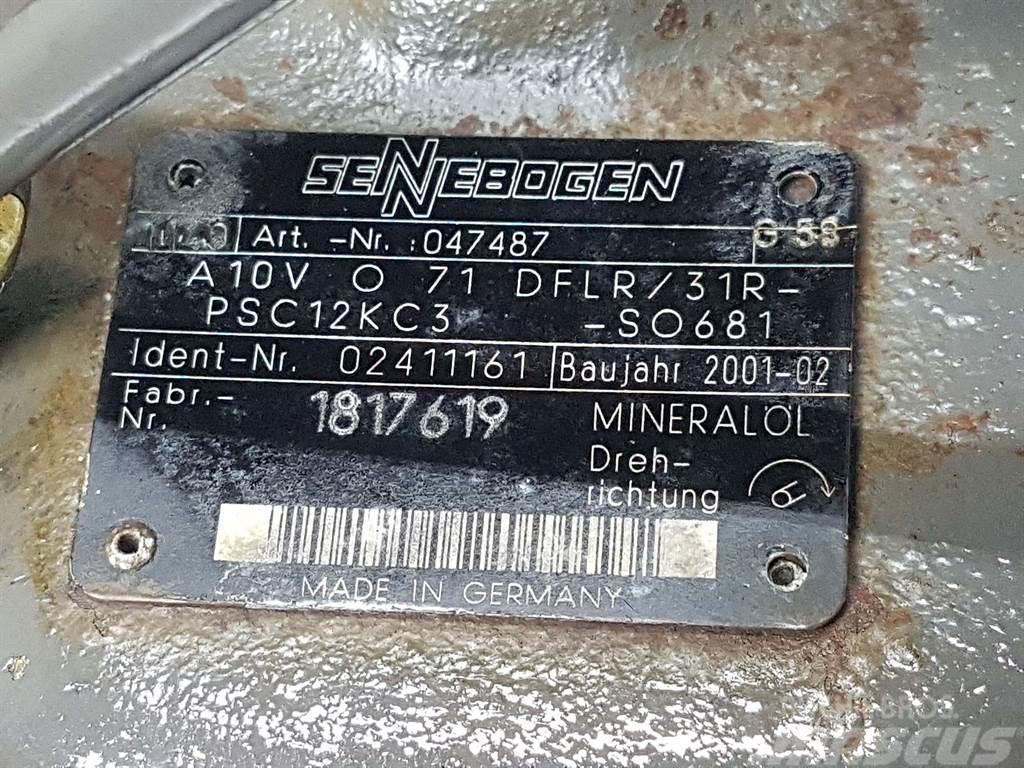 Sennebogen -Rexroth A10VO71DFLR/31R-Load sensing pump Hydraulikk