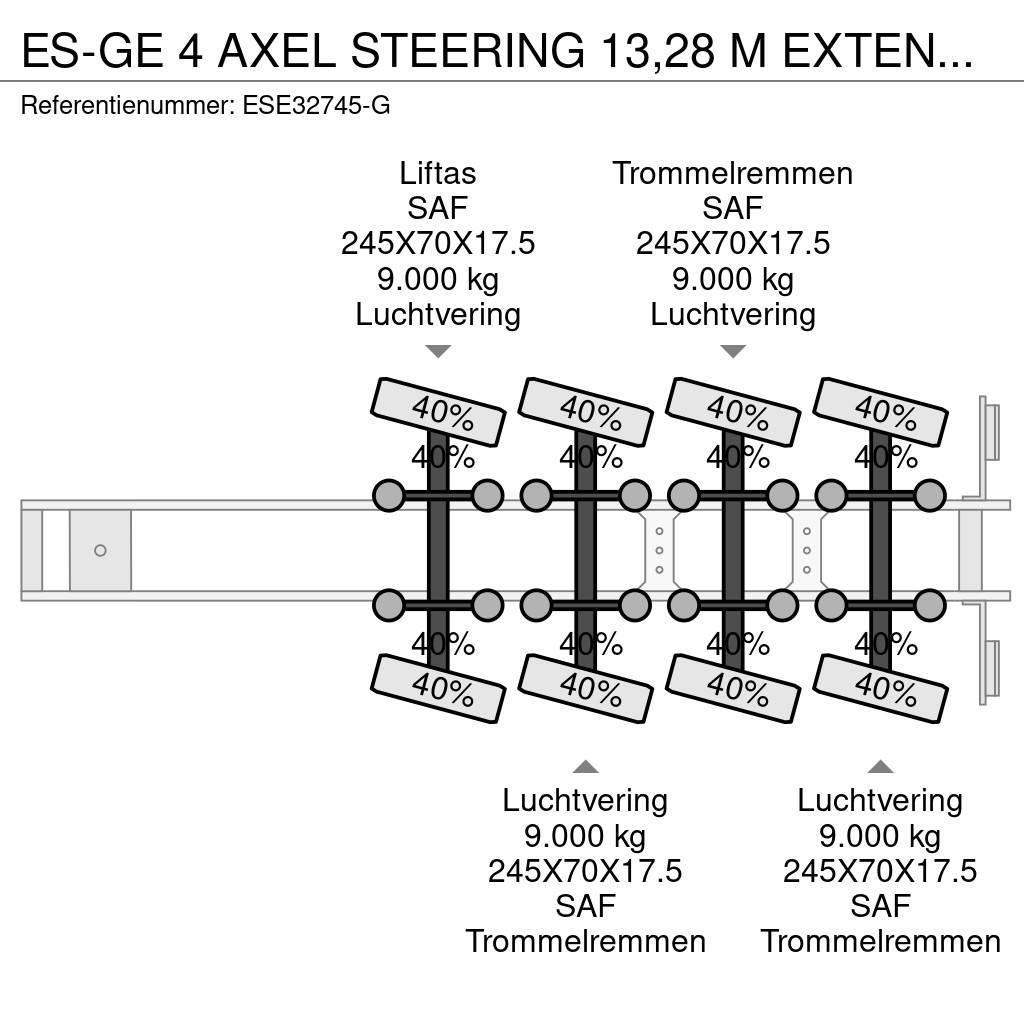 Es-ge 4 AXEL STEERING 13,28 M EXTENDABLE Brønnhenger semi