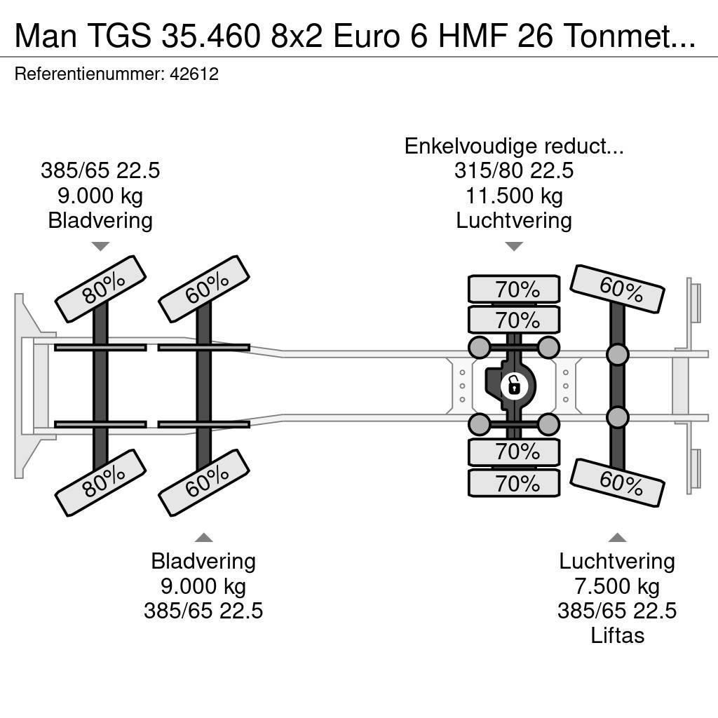 MAN TGS 35.460 8x2 Euro 6 HMF 26 Tonmeter laadkraan Krokbil