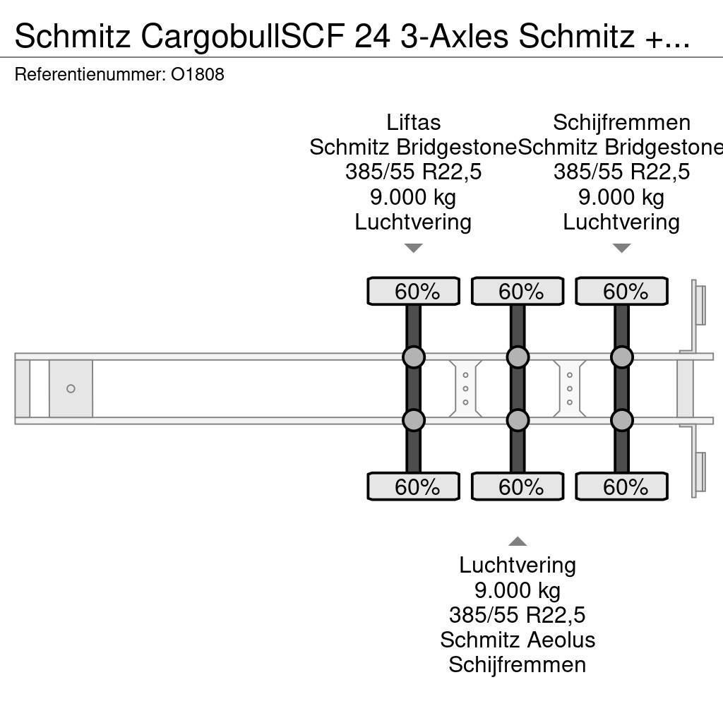 Schmitz Cargobull SCF 24 3-Axles Schmitz + GENSET - Lift-axle - Disc Containerchassis Semitrailere
