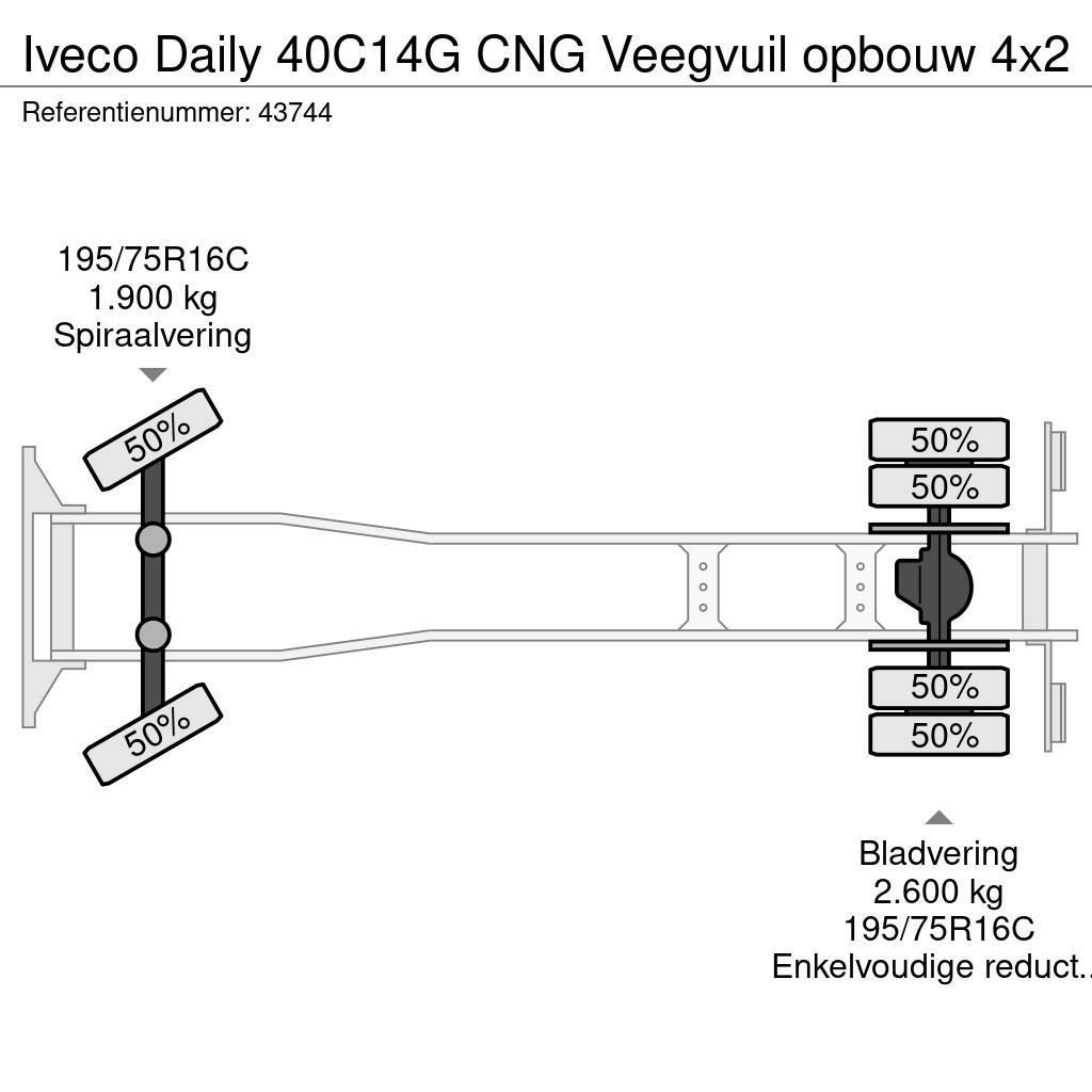 Iveco Daily 40C14G CNG Veegvuil opbouw Renovasjonsbil
